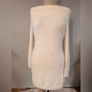 H&M Off-Shoulder White Sweater